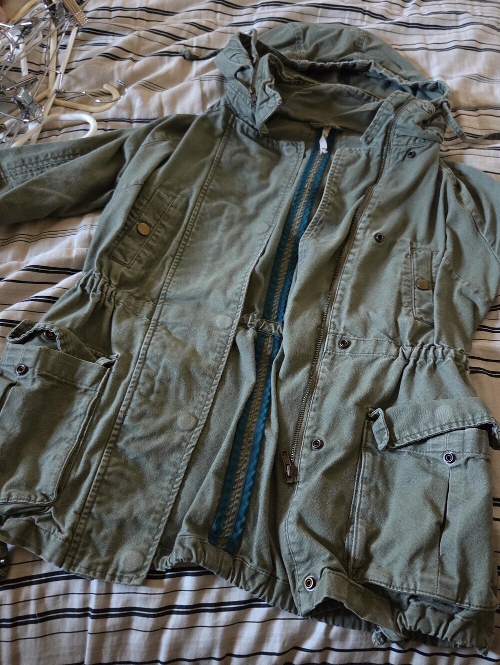 Women's Hooded Utility Jacket - Green